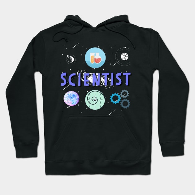 Scientist Gift Design Chemistry Physics STEM Hoodie by AstroGearStore